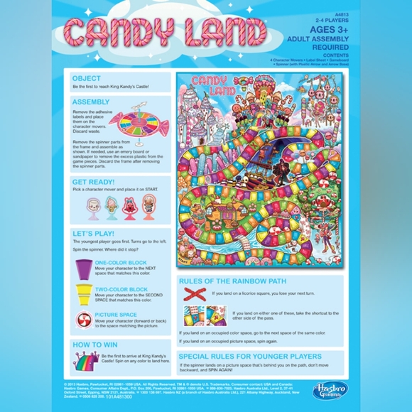 Hasbro 2013🍬 Candy Land Board Game 🍭 2-4 Players, Ages 3+🍫 Rare Edition - Picture 2 of 16